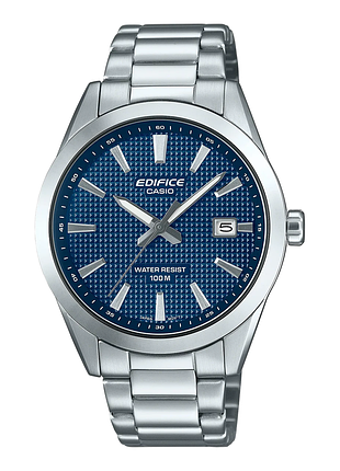 Чоловічий годинник casio edifice efv-160d-2a сталевий браслет синій циферблат