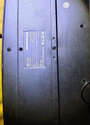 Проводная клавиатура rztk kb 130 usb black 2