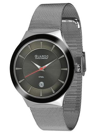 Guardo luxury s02101-1 жіночий годинник сірий циферблат сталевий браслет