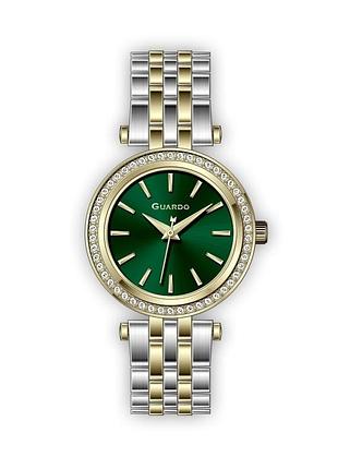 Guardo premium 012797-4 жіночий годинник зелений циферблат сталевий браслет