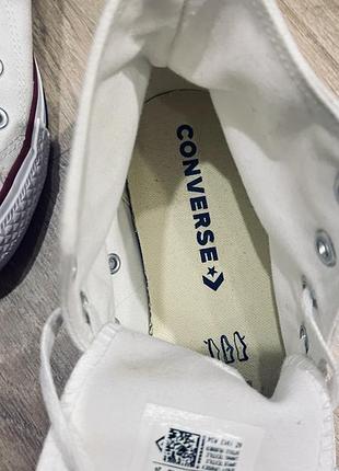 Кеди унісекс converse all star високі білі 4