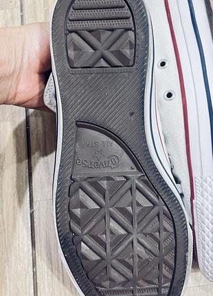 Кеди унісекс converse all star високі білі 5