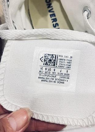 Кеди унісекс converse all star високі білі 3