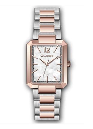 Guardo premium 012814-4 жіночий годинник білий циферблат сталевий браслет
