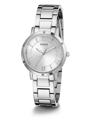 Guess dawn gw0404l1 жіночий годинник сріблястий циферблат сталевий браслет
