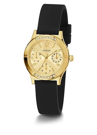 Guess gw0451l1 женские часы силиконовый ремешок золотистый циферблат