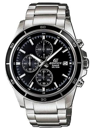 Мужские часы casio edifice efr-526d-1a стальной браслет чёрный циферблат