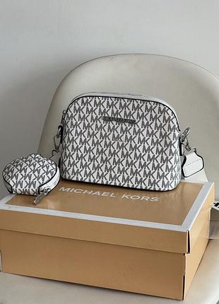 Сумка michael kors кросс боди через плечо 2в1 белый