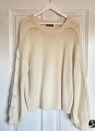 Светр жіночий молочний шерсть альпака mint velvet uk18/eur46