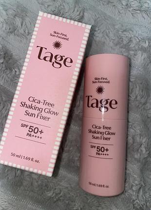 Спрей для обличчя tage cica-tree з ефектом сяйва spf50+ pa++++ 50 мл