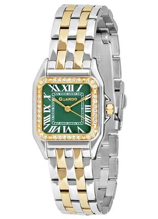 Guardo premium 012687-2 женские часы зелёный циферблат стальной браслет