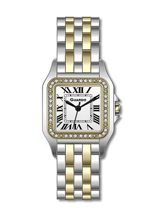 Guardo premium 012687-10 женские часы серебристый циферблат стальной браслет