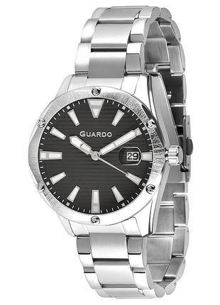 Guardo premium 012739-1 мужские часы чёрный циферблат стальной браслет