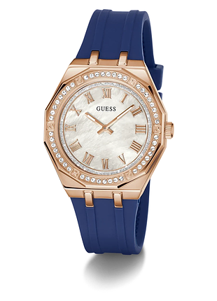 Guess gw0872l3 женские часы силиконовый ремешок белый циферблат