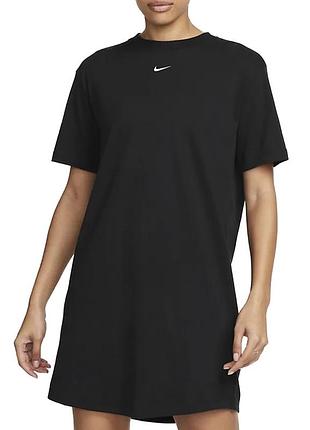 Платье женское nike w nsw essntl ss dress tshrt черное