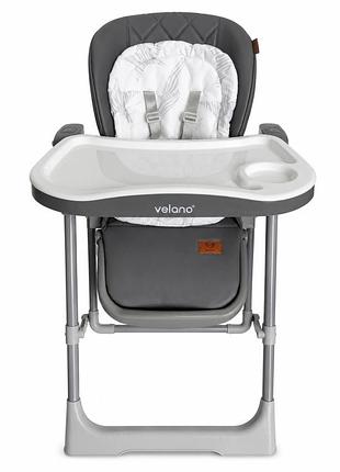 Стул детский для кормления 2 в 1 с функцией качели velano movio, black