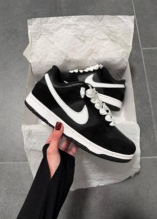 Nike sb dunk low black white winter🖤🤍