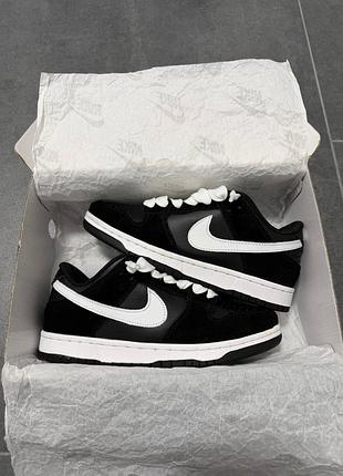 Nike sb dunk low black white winter🖤🤍 5