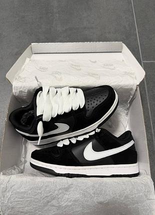 Nike sb dunk low black white winter🖤🤍 3
