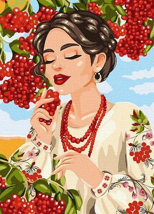Картина по номерам красная калина