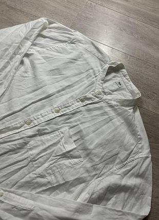 Мужская белая рубашка uniqlo 2