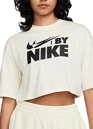 Футболка жіноча nike w nsw crop tee gls кремова