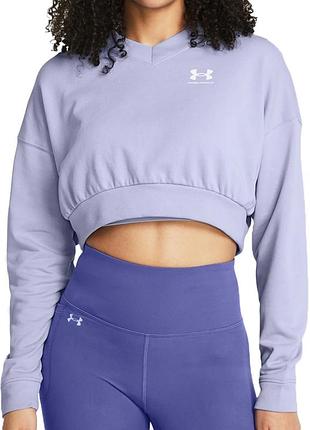 Женская толстовка under armour ua rival terry os crop crw голубая