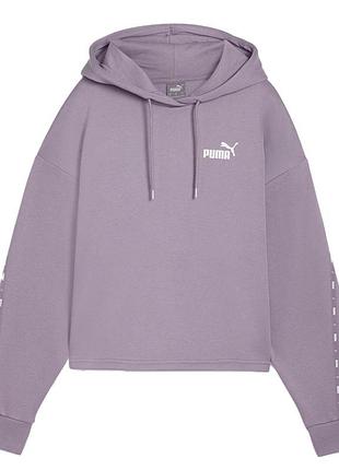 Женская толстовка puma ess tape hoodie fl фиолетовая 67599630