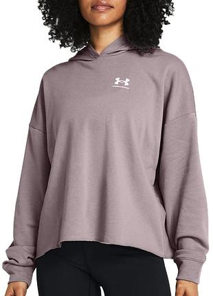 Женская толстовка under armour ua rival terry os hoodie серая