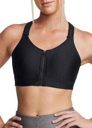 Бра женский under armour ua infinity high zip 2.0 bra черный