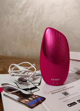 Електронна звукова термо щітка для обличчя geske sonic thermo facial brush 6 в 1