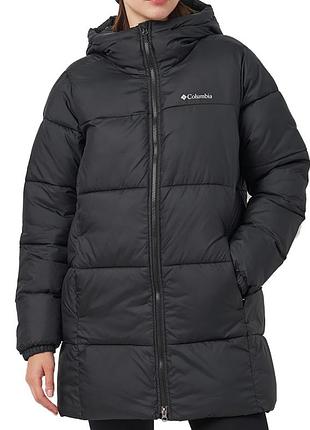 Куртка жіноча columbia puffect™ ii mid hooded jacket чорна