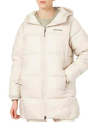 Куртка жіноча columbia puffect™ ii mid hooded jacket бежева