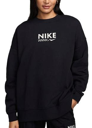 Женская толстовка nike w nsw flc os crew gls черная