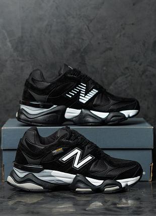 Кроссовки утепленные женские new balance 9060 cordura termo black white термо