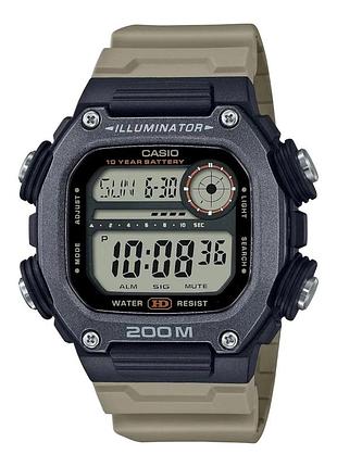 Мужские часы casio dw-291hx-5a полимерный ремешок коричневый дисплей