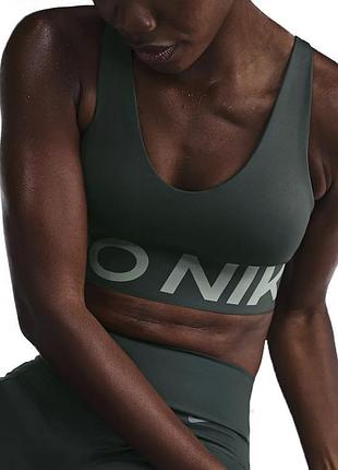 Бра женский nike w np indy plunge bra bold зеленый