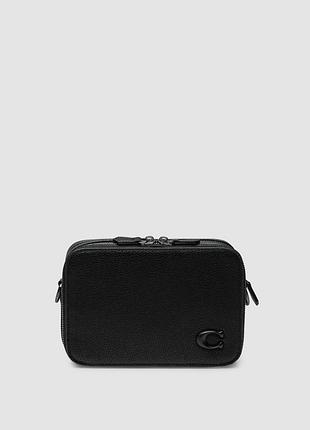 🦁 coach charter crossbody bag 19 in pebble leather total black
