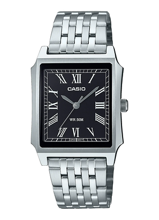 Casio mtp-b190d-1b чоловічий годинник чорний циферблат сталевий браслет