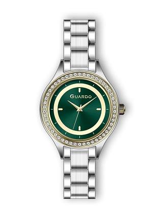 Guardo premium 012794-1 женские часы зелёный циферблат стальной браслет