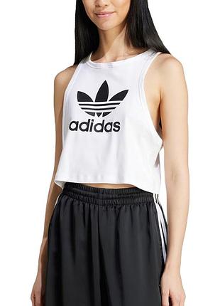 Майка жіноча adidas trefoil tank біла