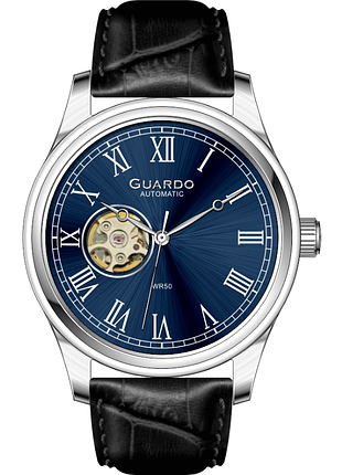 Guardo sa03016-1 мужские часы синий циферблат кожаный ремешок