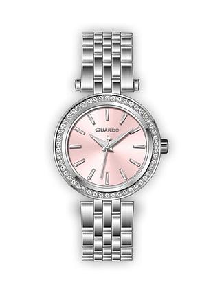Guardo premium 012797-5 женские часы розовый циферблат стальной браслет