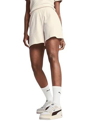 Шорты женские puma ess elevated shorts бежевые 68502687