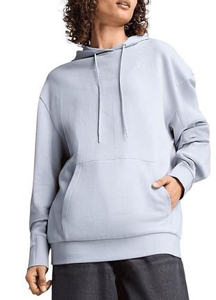Женская толстовка puma her relaxed hoodie голубая 68505747