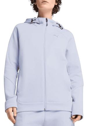 Женская толстовка puma evostripe full-zip hoodie голубая 68505047