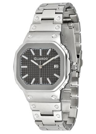 Guardo premium 012697-2 мужские часы чёрный циферблат стальной браслет