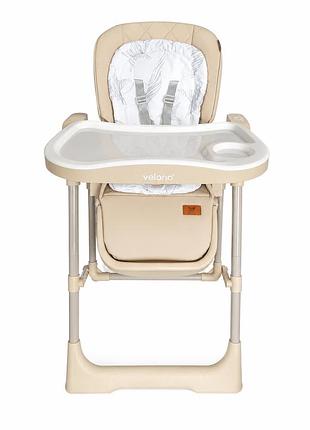Стул детский для кормления 2 в 1 с функцией качелиvelano movio, beige