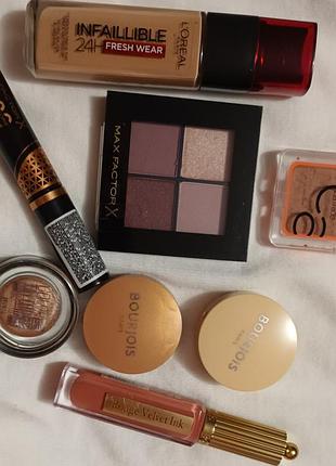 Лот косметики max factor,  bourjois, l'oreal. maybelline, catrice...