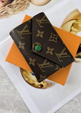 Гаманець louis vuitton конверт міні- lux якість у фірмовій коробці зелений